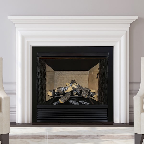 Hearth 24In. Decorative Realistic Fireplace Ceramic Wood Log Set - M